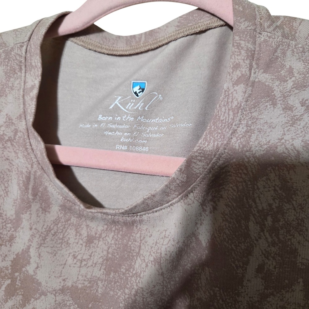 Kuhl‎ Womens Mauve Marble Print Short Sleeve Performance Hiking Tee Shirt - Picture 5 of 7